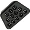 Riloer Terza luce posteriore di stop a LED, luce di stop posteriore, stile F1, trapezoidale, compatibile con auto, pick-up, camion, SUV, rimorchi, camper, motociclette, nero