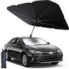 EHIOG Parasole Auto Parabrezza Interno 140x80cm,Ombrello Parasole Auto Pieghevole,Protezione UV, Anti Calore,Tendina Parasole Interna per Auto, SUV, Camion Piccoli e Medi