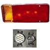 Generico Fanale Posteriore Sinistro 5 Funzioni compatibile con Iveco Eurocargo 60 120 150 e Fiat Ducato 2002-2006 Cassonato, 19 cm