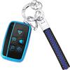 Koaudb Cover Chiave Auto per Jaguar Range Rover Sport Evoque 5 pulsanti, blu