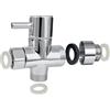 PHOEWON Deviatore Doccia 3 Vie Valvola Deviatore Rubinetto in Ottone Massiccio Valvola Doccia per Bagno, Cucina, Cromato