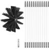 MOCNT Kit di Pennello per Pulizia del Camino Spazzole per Camini Nylon Rotante Flessibile Spazzola Pulizia Camino con 12 Aste Flessibili 1 Testa a Pennello 200mm