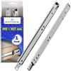 MONTERAL 1 Coppia Guide per Cassetti con Cuscinetti a Sfera 450 mm x H 27 mm - Telescopiche Guide Cassetti Scorrevoli Hanno Un'estensione Parziale di 301 mm - Garanzia di 10 Anni - MONTERAL