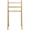 Box and Beyond Portasciugamani doppio treppiede in bambù - 6 barre appendiabiti - naturale - 130 x 64 cm