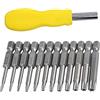 Lahviuu Cacciavite di Torx,12 pezzi Punte Avvitatore Cacciavite Elettrico Ad Aria,S2 Acciaio Legato Shank Esagonale Bit Avvitatore Set Chiavi Torx,50mm,Con Manico per Cacciavite(Colore Casuale)