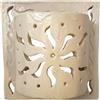 ARTIGIANATO VULCANO Applique da Parete Marocchina in Terracotta, Design Traforato, 25 * 11*h26 cm, Smaltata beige