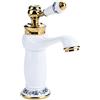Fdit Rubinetto del Bacino Rubinetti Lavabo Bagno Rubinetto per Lavandino Cascata Rubinetto da Bagno Miscelatore Lavabo con Doccetta Estraibile Rubinetto Estraibile per Lavabo Cromato(Bianco)