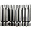 XMHF 10 pezzi 50 mm lungo 1/4 di pollice gambo esagonale T35 Torx testa cacciavite magnetico Set di punte di sicurezza Tamper Proof Star 6 Point Cacciavite Kit Strumenti