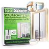 ToolSpace Porta Antipolvere Tenda Barriera Apertura Protezione con Sistema Chiusura Lampo Doppia per Pittura Muratura Ristrutturazioni Protegge Dallo Sporco Dagli Schizzi di Vernice - 220×120cm