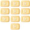 Electron CONFEZIONE DA 10 PLACCHE IN TECNOPOLIMERO, COMPATIBILE CON BTICINO MAGIC, 1 MODULO/POSTO, COLORE GIALLO PASTELLO, ALTA QUALITA', ARROTONDATE, DESIGN CLASSICO, PER INTERRUTTORI/PRESE