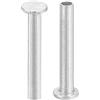QUARKZMAN 200pz Rivetti Semitubolari, 2.5mm x 16mm Rivetti Semi-Tubolari Testa Piatta Tonda Alluminio Rivetti con Perno Metallo per Riparazioni Domestiche Industriali, Argento