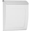 Architectural Mailboxes Aspen™, Cassetta postale verticale da parete, per esterni, moderna, in acciaio zincato, con serratura e chiave, colore: bianco