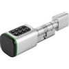 HHEMSTD Serratura elettronica per porta con codice numerico, Smart Lock con app Smart Keycard e chiave, per porte da 35-45 mm, standard UE, colore argento, per porta di casa, appartamento, ufficio, hotel