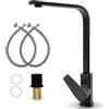 MSC BlKTap - Rubinetto da cucina moderno a collo d'oca con beccuccio girevole a 360°, miscelatore da cucina per lavello da cucina con 1 foro monocomando, elegante e durevole