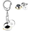 Niuhong Portachiavi a forma di urna in acciaio inox, mini urna commemorativa per animali domestici, piccola bottiglia per ceneri di cani e gatti, ciondolo per cenere, gioiello per cenere, regalo per