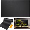 WOKICOR Sfondo Acquario Nero Opaco 40 × 200 cm, PVC statico