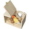 Behogan Wellensittich - Casetta per uccelli in legno, design trasparente, per uccelli e uccelli (12 x 12 x 19,5 cm)
