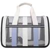 Pet Mairim BORSE TRANSPORTINO PER ANIMALI DOMESTICI, TRANPIRANTI, LEGGERE, PER GATTI I CANI (white and violet) Dimensione L Lunghezza 49, Larghezza 28, Altezza 27 (cm) Peso (kg) 0.94