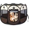 talifoca Recinzione per Cani Tenda Recinto per Cani Cagnolini Animali Pet Playpen Animali Box Portatile 8 Pannelli Kennel per Cagnolini, Cani, Gatti, Conigli ,Tartarughe-S- 73 * 73 * 43 cm