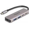 DELOCK DeLOCK Hub USB 5 Gbps a 2 porte USB Type-C e 2 porte Type-A con connettore USB Type-C