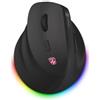 CONNECT IT FOR HEALTH Mouse verticale wireless Cloudy Left per mancini, retroilluminazione RGB, 2xBT, USB NERO