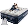 NALONE Materasso Gonfiabile Matrimoniale con Pompa Integrata 195x137x46cm | Letto matrimoniale auto-gonfiabile, gonfiaggio rapido in 3 minuti, ideale per uso domestico e campeggio