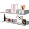 Quenoxo Set di 2 mensole da parete in acciaio inox per la cucina professionale, robusti, durevoli e altamente resistenti, ideali per gastronomia, grandi cucine e casa, salvaspazio, igienici e facili