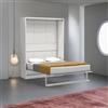 Indomita Letto Matrimoniale a Scomparsa Loft Bianco 152x44x208H