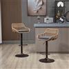 Generisch Set di 2 sgabelli da bar moderni con altezza regolabile (65-85 cm), funzione girevole a 360°, poggiapiedi e portata 150 kg, struttura in metallo di alta qualità e design retrò per cucina, sala da