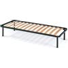 Tomaino - Rete letto singolo 80×190 ortopedica con doghe in legno, 4 piedi smontabili, struttura in ferro,ideale per ogni materasso.