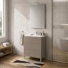 Inbagno Mobile bagno a terra 60 cm Tortora - 3 cassetti con piedini e lavabo Tierra