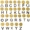 NUOBESTY Set di Timbri in Ferro Maiuscolo 3X3cm Mini Hotstamps Dorati Alfabeto Lettere A-Z Lettere Tagliapasta Punte per Saldatore di Legno Punte per Ferro Fai da Te Intaglio Pirografia