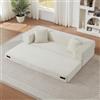Cayipng Divano letto pieghevole in velluto a coste moderno con design quadrato classico e struttura a doppio strato, mobile da soggiorno multifunzionale convertibile in letto per appartamento e ufficio