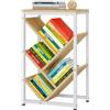 IBUYKE Libreria ad Albero a 5 ripiani,Libreria in Legno,Naturale TBC003N