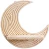 Nucelit Mensola da parete a forma di luna, mensole in legno da appendere, mensole decorative galleggianti per soggiorno, sale giochi, decorazioni da parete in legno per camera da letto