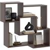 KUBUTKU Mensola da parete 91 x 98 x 18 cm, design Mordern per soggiorno, camera da letto, ufficio e cucina (wengé)