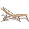 Genérico Sedia a Sdraio da Esterno con Poggiapiedi in bambù,Marrone,10kg,41492