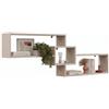 KUBUTKU Scaffale decorativo da parete con 3 ripiani, 158 x 53 x 18 cm, design scandinavo moderno, per soggiorno, cucina, ufficio, camera da letto, bagno, libreria (cashmere)