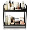Halorin Mensola Da Bagno A Doppio Piano, Organizzatore Per Bagno, Cucina E Camera Da Letto, Nero, 30 X 17 X 30 Cm