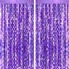 G2PLUS 2 Tende con Frange a Onde Viola,Tenda Decorativa Metallizzata