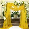 Alaoo Drappeggio di Arco di Nozze, 5Mx160CM,Gialla | Tessuto Drappeggiato per Arco Nuziale, Tessuto di Tulle Chiffon, Adatto per Matrimoni, Cerimonie, Feste, Decorazioni Sceniche