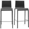 Miliboo KUPA - Sgabelli da bar, impilabili, colore: nero, H65 cm (confezione da 2)
