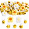 VVPENA 40 mini decorazioni floreali in feltro, per fai da te, ciondoli da parete, cappelli e costumi
