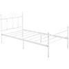 GZTGZMWG Letto Giroletto Singolo 90x190, Struttura Letto in Ferro Battuto Singolo per Materasso 90x190 cm,Letti Facile da Montare Adatto per Camera/Gli Ospiti/Bambini/Ragazzi/Anziani/Bianco/stile D