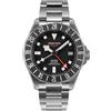 Sugess Titanium GMT 200 m impermeabile sport automatico meccanico orologio subacqueo uomo S462.K, nero, sport, Nero, Sportivo