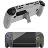 Jazuaiao Custodia protettiva in silicone anti-impronte e pellicola in vetro rinforzato per console portatili moderne Copertura da gioco in silicone