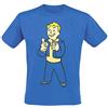 FALLOUT 4 Uomo Vault Boy Shooting Fingers Short Sleeve Top, Blue, Medium - [Edizione: Regno Unito]