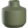 LEONARDO HOME Milano 026819 - Vaso moderno in ceramica, vaso decorativo per bouquet di fiori artistici, elegante vaso di fiori, attira l'attenzione come decorazione, altezza 18,5 cm, verde, 026819