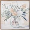 GILDE Quadro Famoso - Tela - Fiore Vaso - Quadrato - Altezza 80 cm x Larghezza 80 cm - Multicolore
