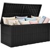 YITAHOME 833L Grande Scatola di Immagazzinaggio da Giardino Esterno, Impermeabile Resina Deck Box con Serratura & Pistone Idraulico, Sedile Divano 3 Posti per Cuscini e Utensili da Giardinaggio